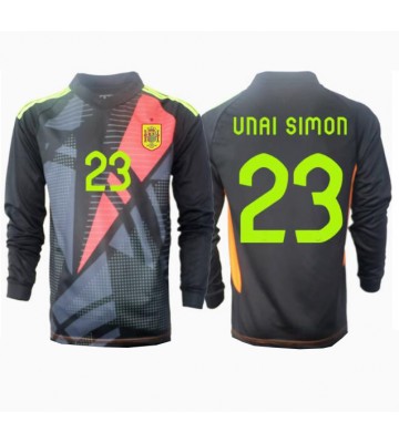 Spanien Unai Simon #23 Målvakt Bortatröja EM 2024 Långärmad